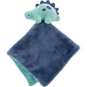 Carter's Plush Navy Blue Stegosauras Dinosaur Security Blanket Baby Dino Lovey